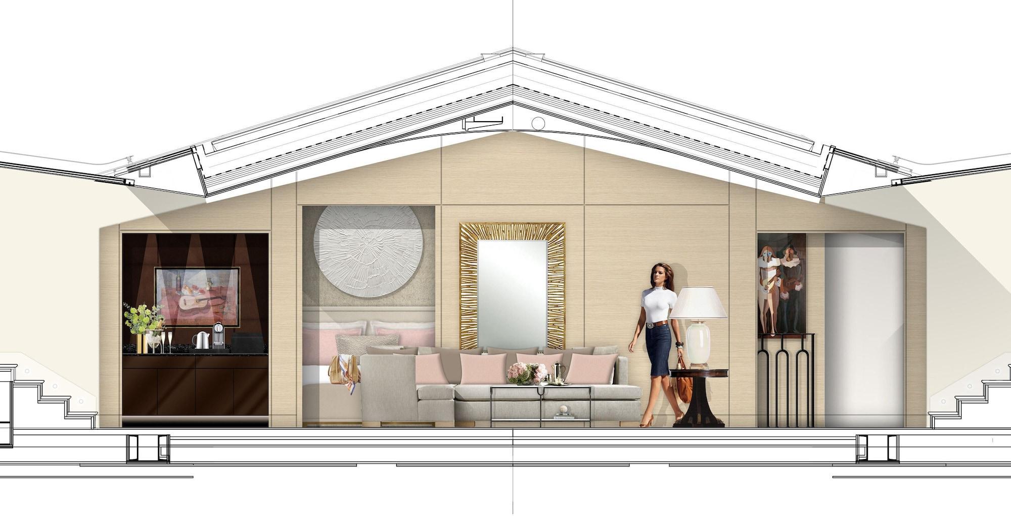 Hotel Sacher Salzburg Luaran gambar A section of a proposed penthouse apartment
