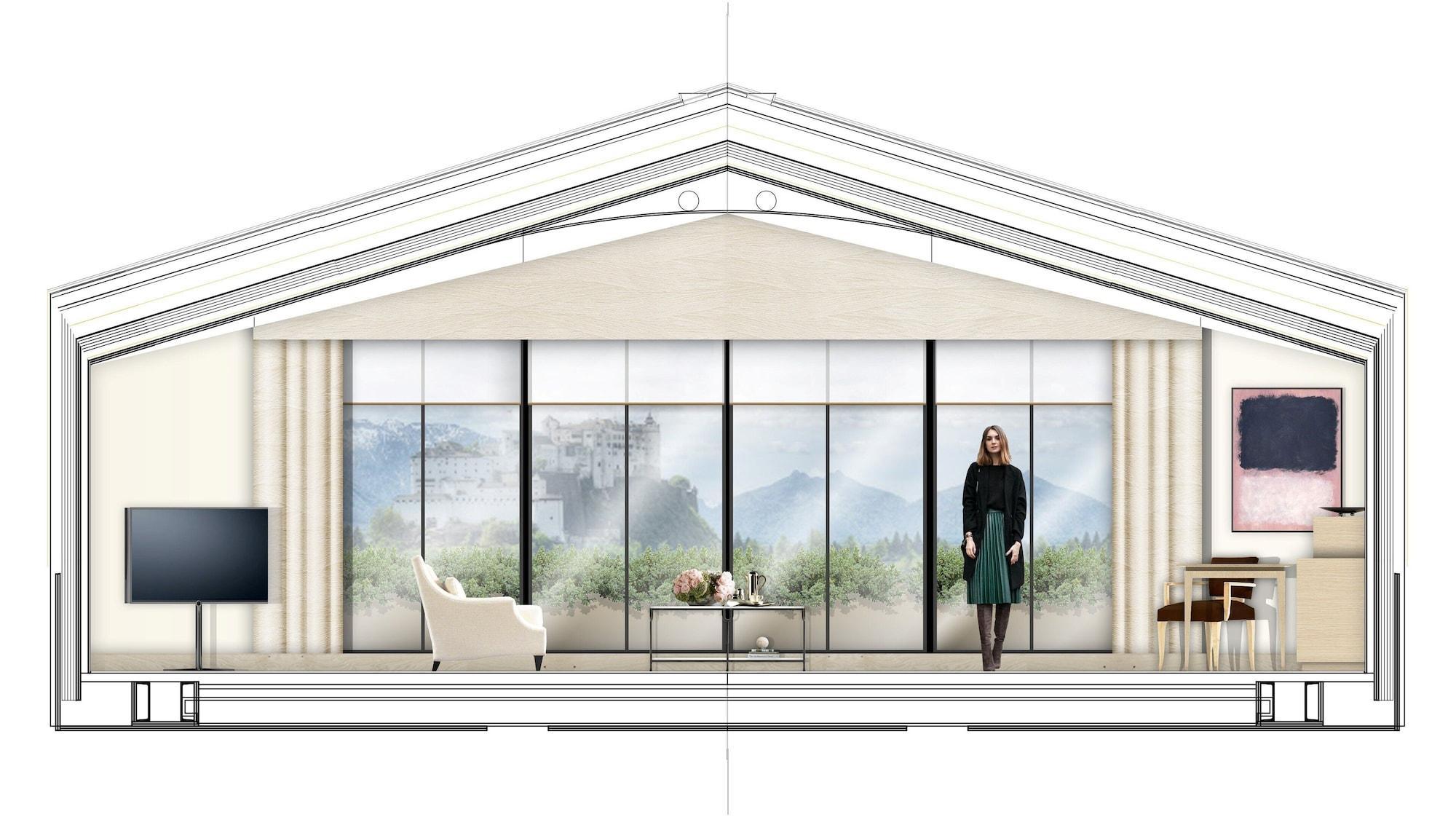 Hotel Sacher Salzburg Luaran gambar A section of a proposed penthouse apartment